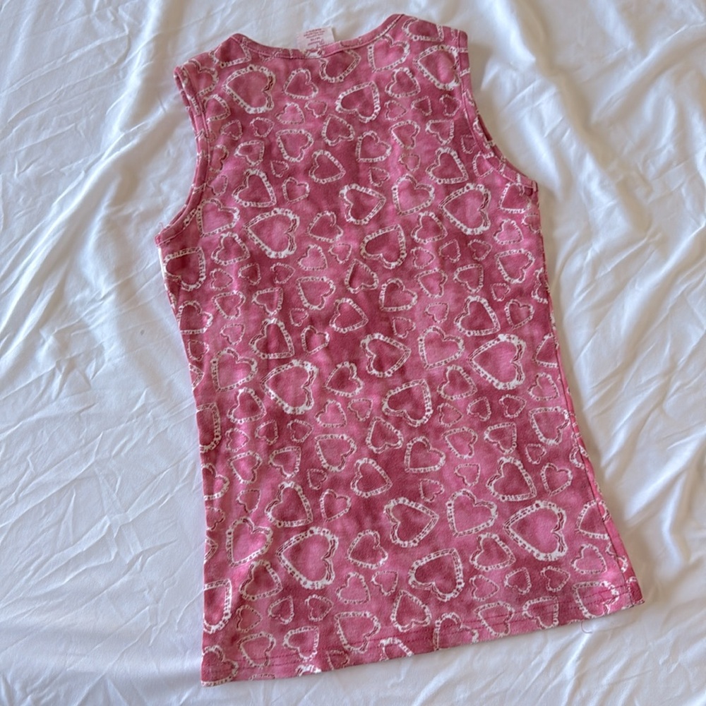 Beverly Hills Princess (14/16) pink tie-dye heart tank - Picture 4 of 4